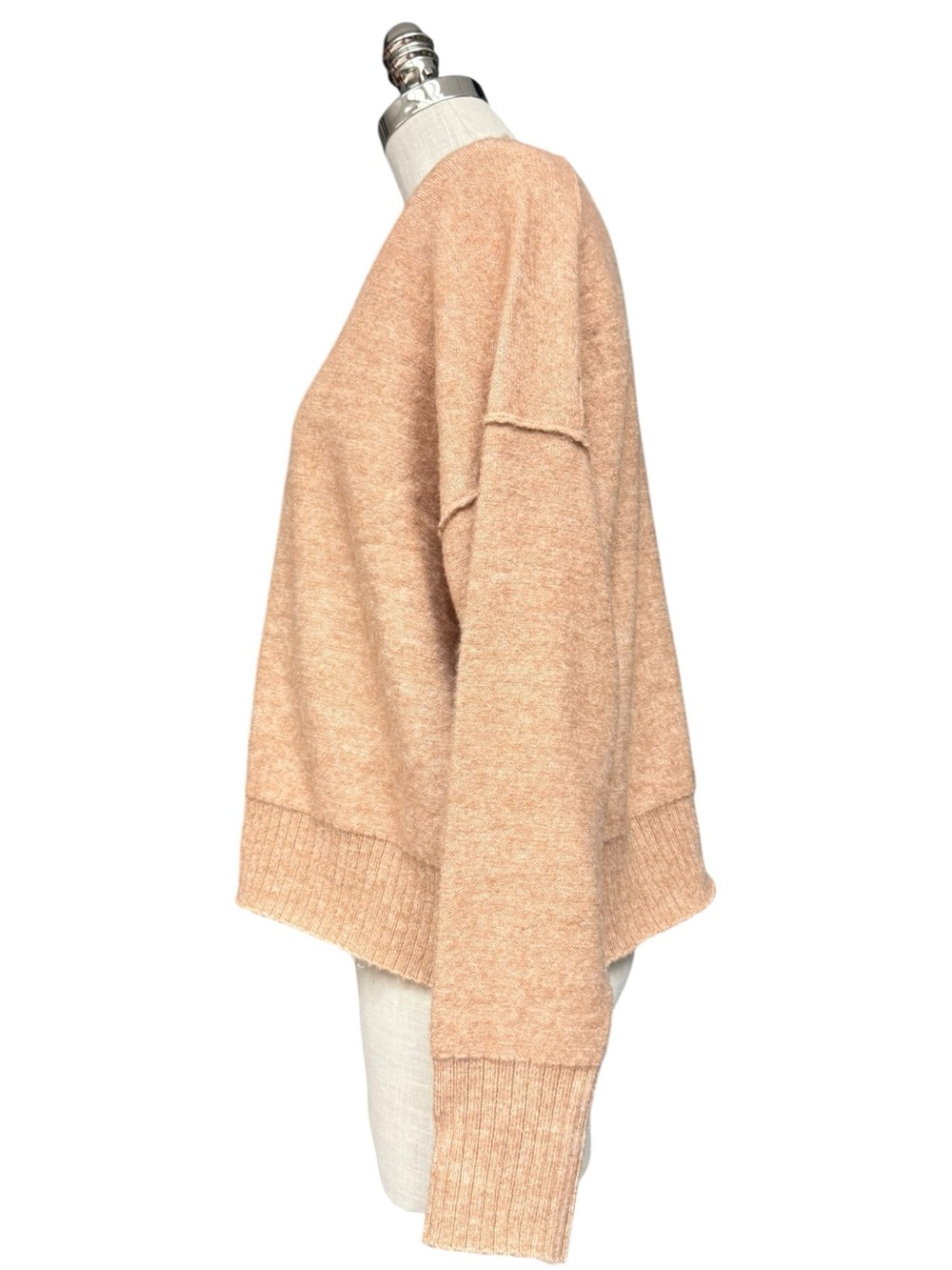 Lucky Brand Camel Crewneck Sweater Soft Knit Pullover Size L NWT - Picture 4 of 11